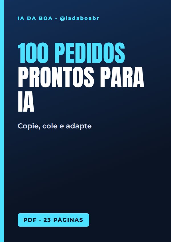 Capa: 100 Pedidos Prontos para IA