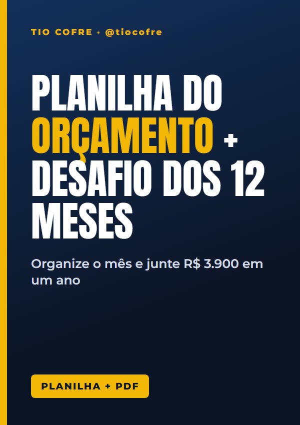 Capa: Planilha do Orçamento + Desafio dos 12 Meses