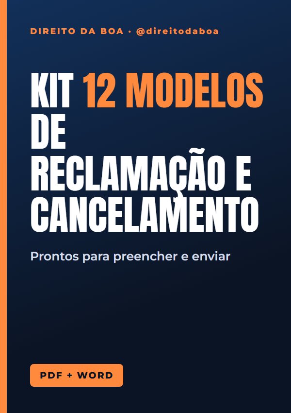 Capa: Kit 12 Modelos de Reclamação e Cancelamento